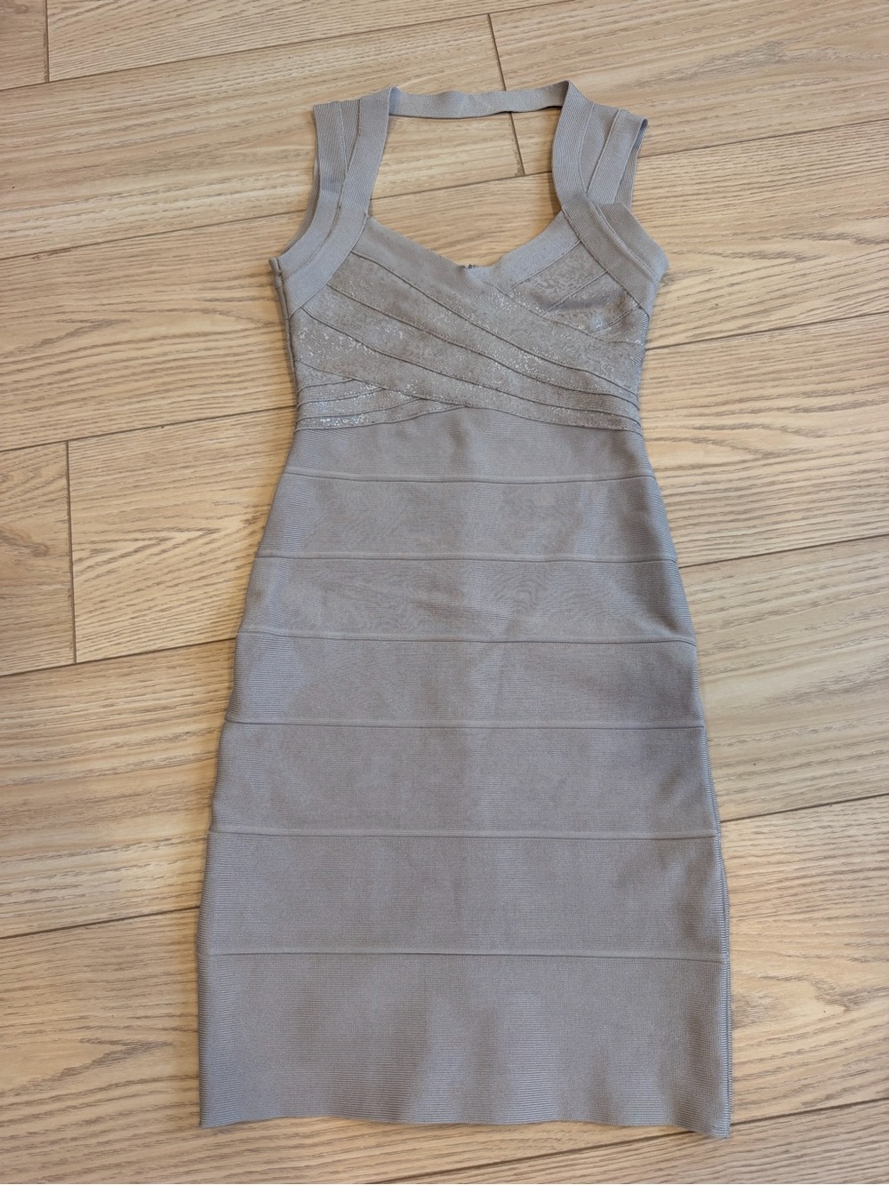 Vintage Hervé Léger Metallic Bandage Dress Size S